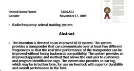 Radio Frequency Animal Tracking System