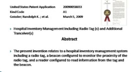 Hospital Inventory Management Including Radio Tags and Additional Transceivers